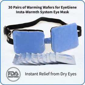 EyeGiene warming wafer closeup: compact heat technology ready to use.