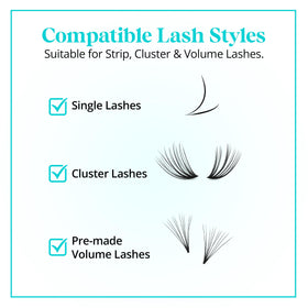 #1 Eyelash Extension artist workspace captures calm, controlled lash placement with no-fume formula.