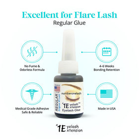 #1 Eyelash Extension bottle pour illustrating fast-drying formula for precise placement.