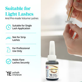 #1 Eyelash Extension packaging display emphasizes licensed professional quality for salons.