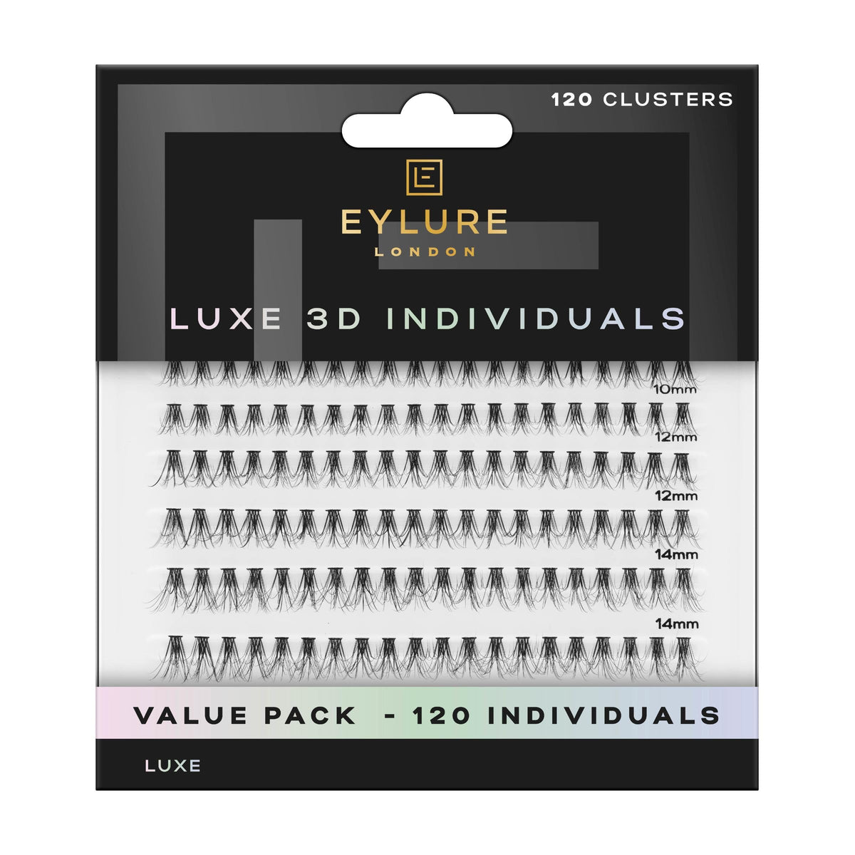 Eylure Luxe 3D lashes close-up showing fluffy lash flares for a lush look