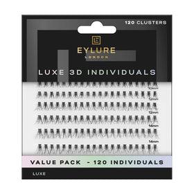 Eylure Luxe 3D lashes close-up showing fluffy lash flares for a lush look
