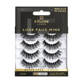 Eylure Luxe Faux Mink Regal close-up of glossy silk-fiber lashes