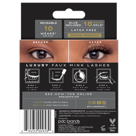 Eylure Luxe Faux Mink Regal glam look for evening occasions