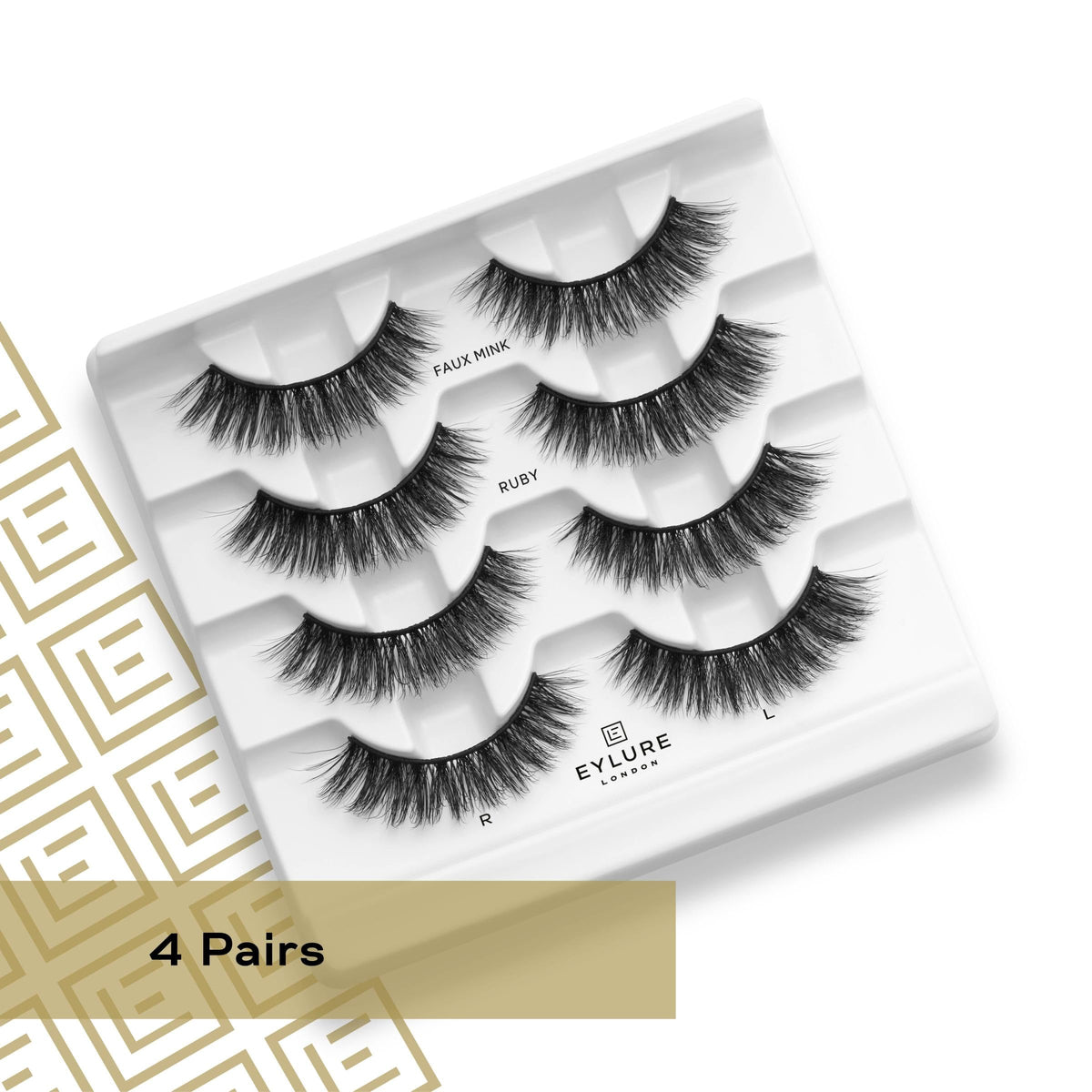 Eylure Luxe Ruby lashes close-up shows tapered fibers for natural boost.