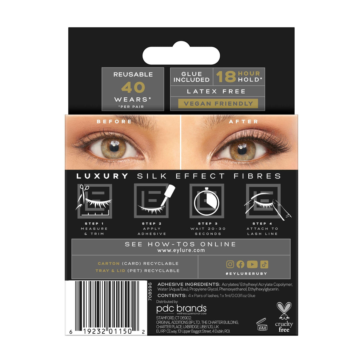 Eylure Luxe Ruby multipack with bonus lashes for instant variety.