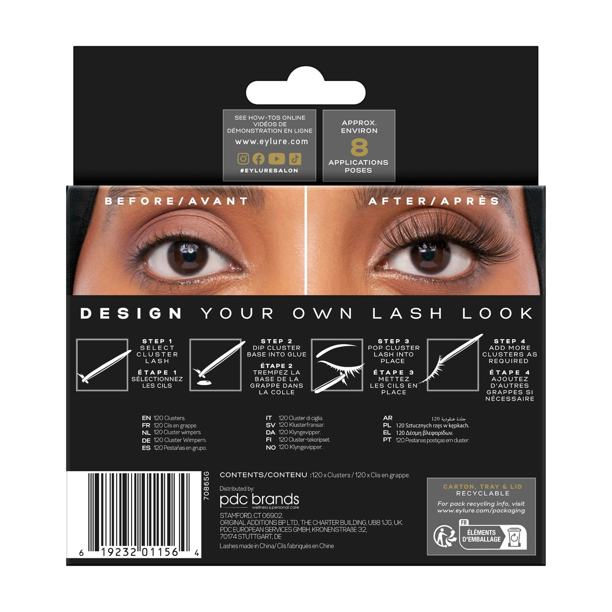 Vegan friendly, cruelty-free Eylure lashes shown for ethical luxury appeal