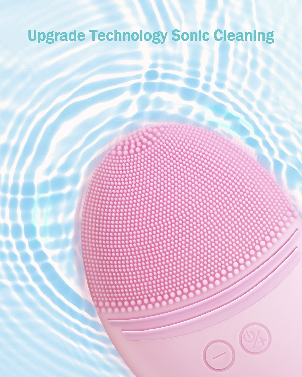 EZBASICS cleansing brush in waterproof sonic design for safe shower use