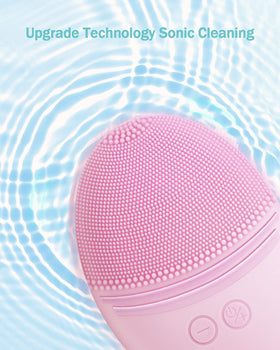 EZBASICS cleansing brush in waterproof sonic design for safe shower use