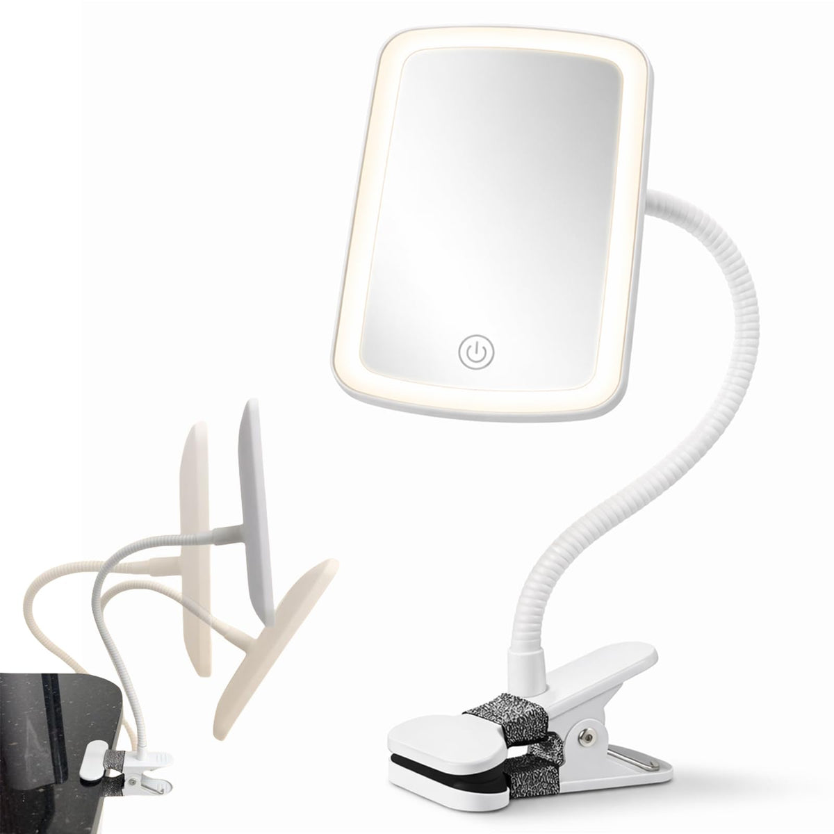 Ezcora clip-on lighted makeup mirror for precise application