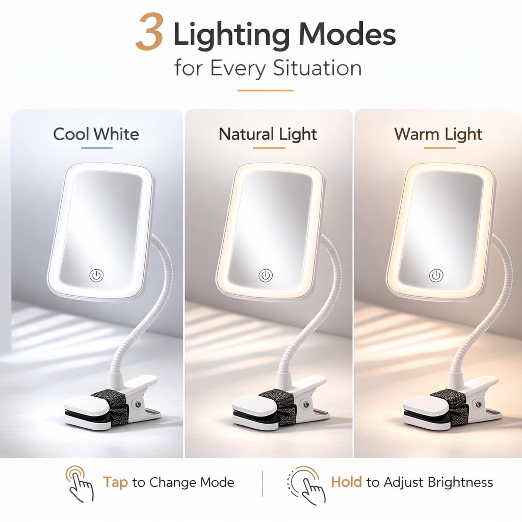 Ezcora travel-friendly vanity mirror for on-the-go lighting