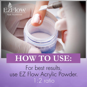 EzFlow Q Monomer nails after-application close-up highlights strong adhesion potential