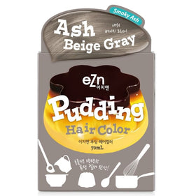 eZn Pudding Hair Dye Ash Beige Gray application for even root-to-tip coverage at home