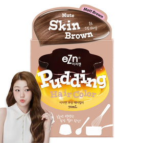 eZn Pudding Hair Dye bottle pour shows no-drip application for clean results