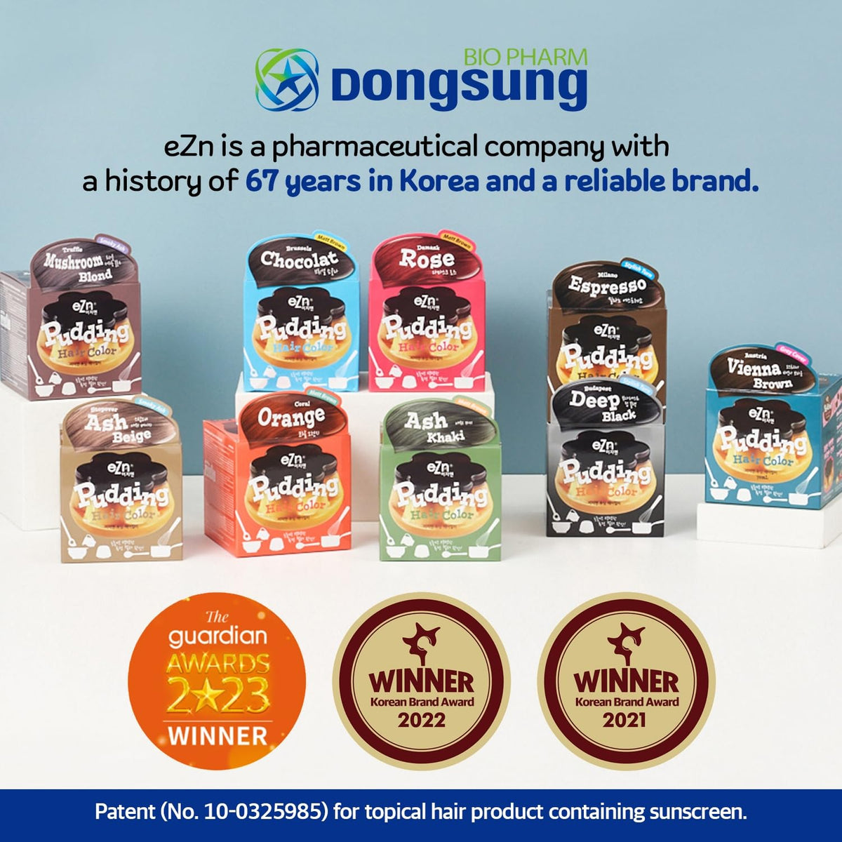 eZn Pudding Hair Dye glossy finish adds shine after coloring