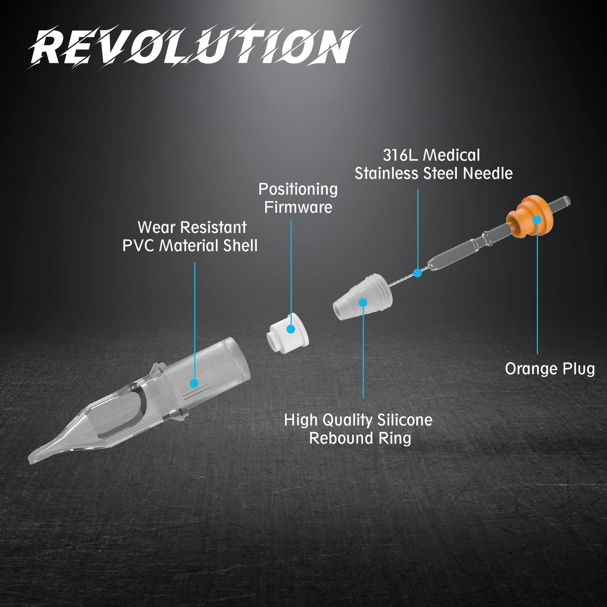 EZTAT2 light colored tip body improves visibility for cleaner lines