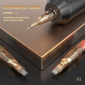 EZTAT2 low-profile housing supports smooth ink flow on skin.