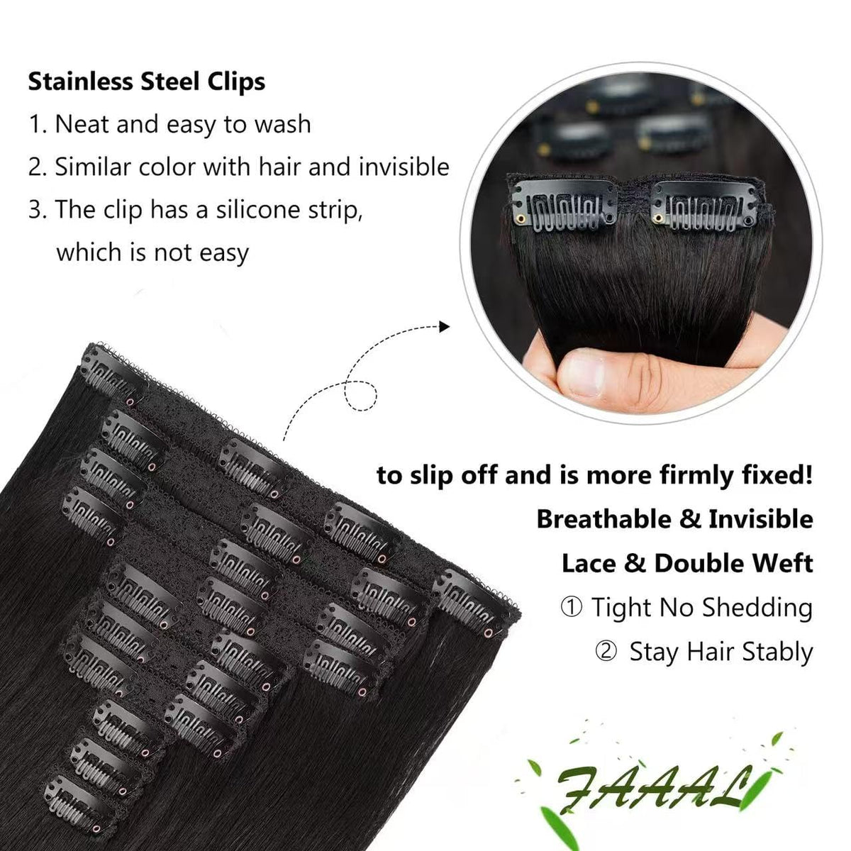 FAAAL easy clip-in application demonstrates quick volume and length