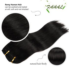 FAAAL natural black 1B shade blends with dark hair tones