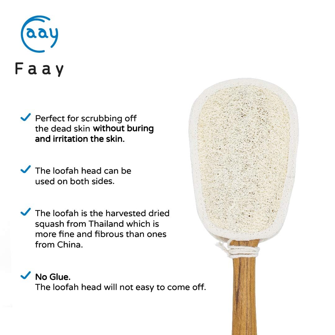 FAAY two-side Egyptian loofah pad close-up on refill.