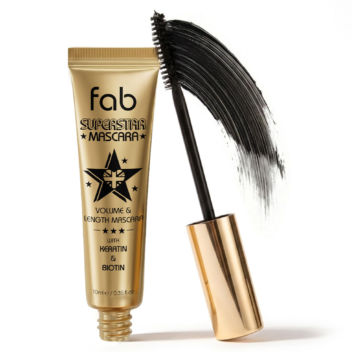 Fab Brows Fab Superstar Mascara brush close-up for precise definition and lift