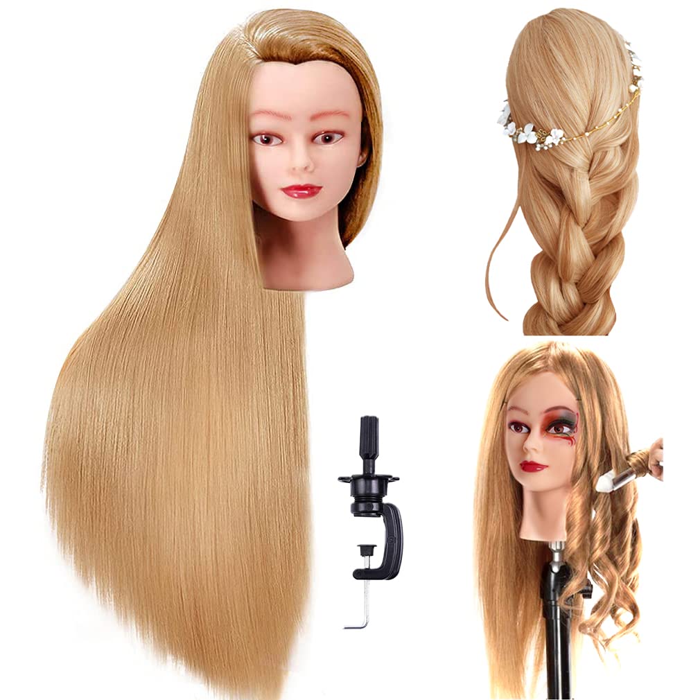 FABA blonde mannequin head with 26-28 inch hair for cosmetology practice