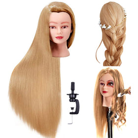FABA blonde mannequin head with 26-28 inch hair for cosmetology practice