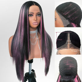 FABÉLLE glueless lace front wig with baby hairs for easy wear.