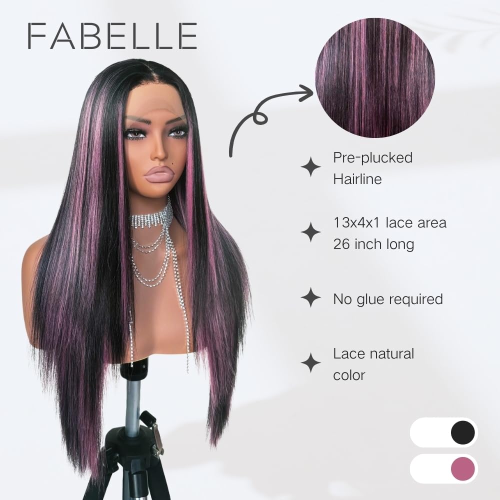 FABÉLLE heat-safe synthetic wig up to 180°C for versatile styling.