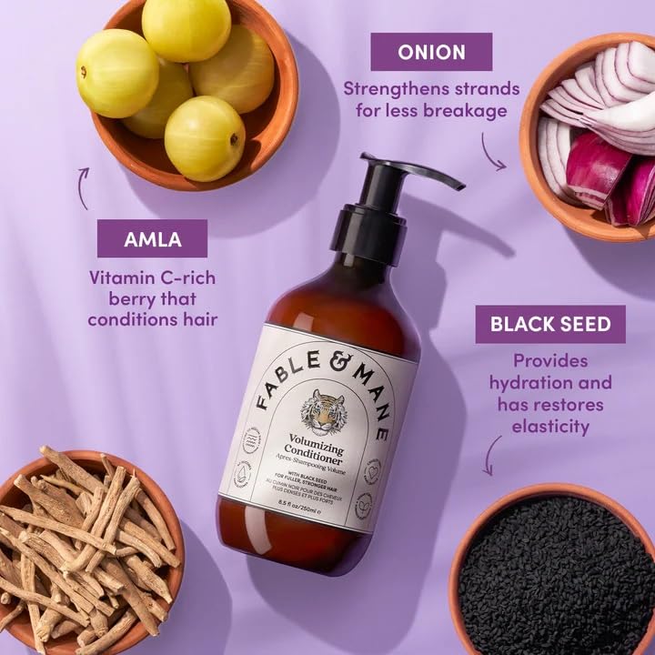 Fable & Mane black seed close-up illustrating elasticity benefits.