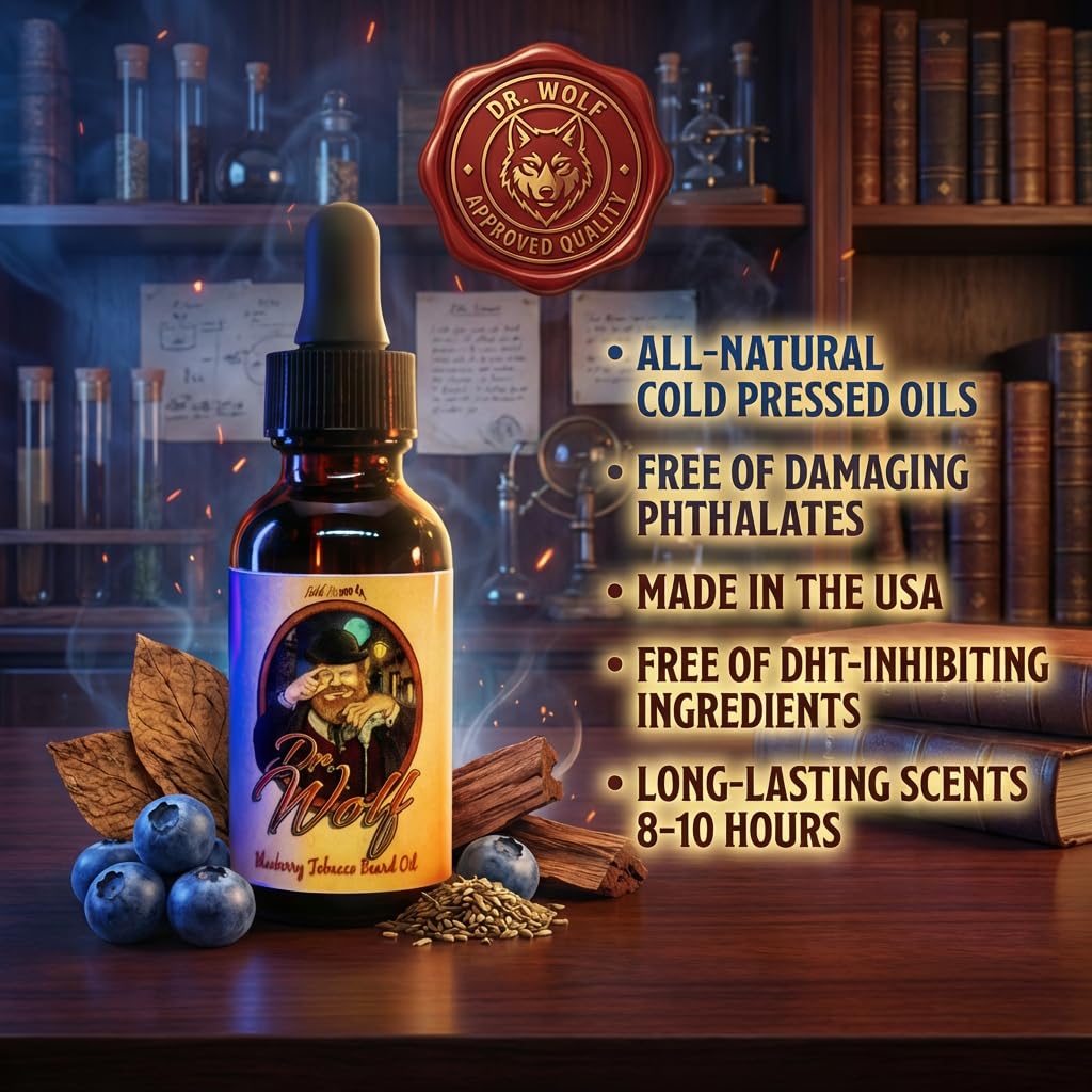 Dr. Wolf blueberry note highlighting fresh berry aroma for daytime wear