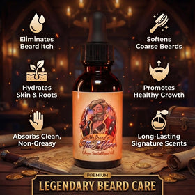 Fable Beard Co Sweet almond oil seals and protects against itch