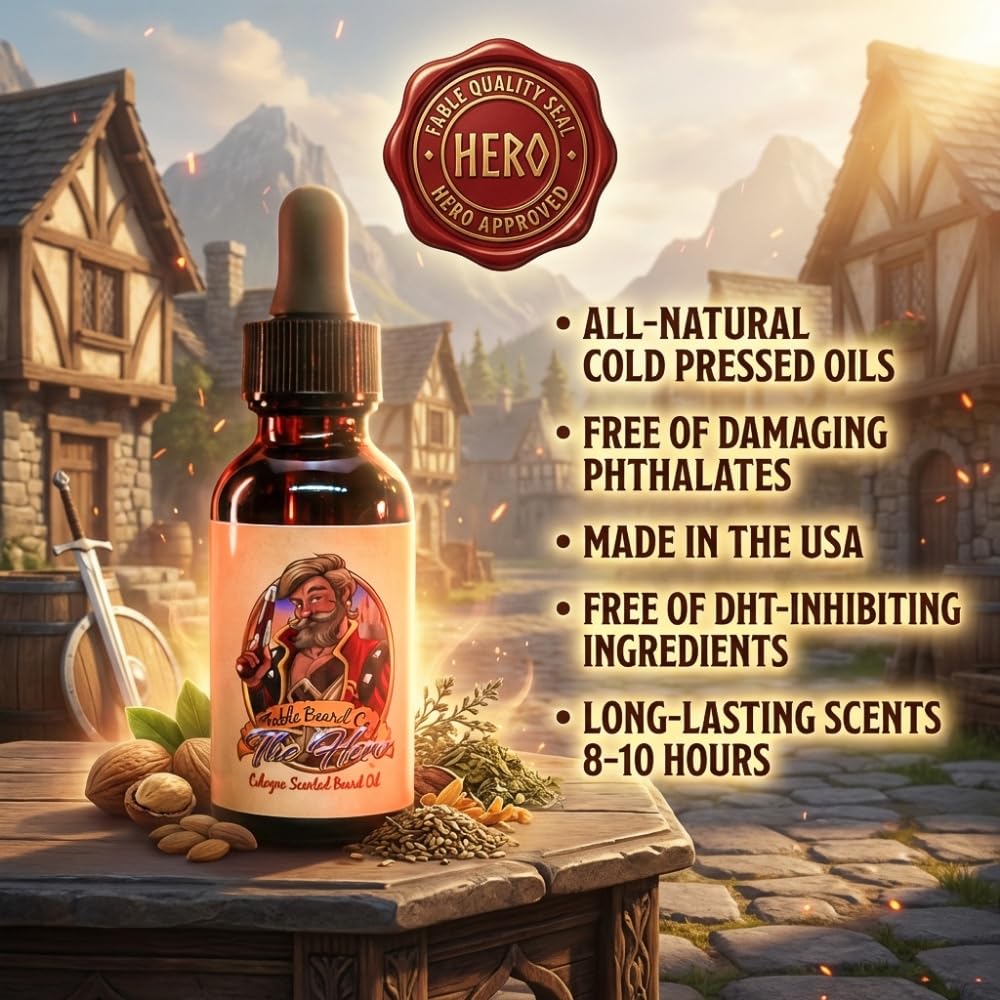 Fable Beard Co Warm Tobacco scent highlights a masculine, long-lasting aroma