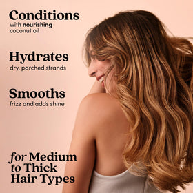 Turmeric ingredient highlight in Fable & Mane conditioner for frizz control.