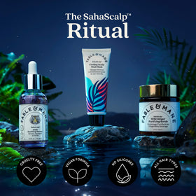 Fable & Mane luxurious scent with ginger, jasmine, and sandalwood enhances shower rituals.