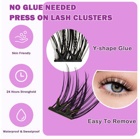 Fablosslashes fluffy 80 clusters offer natural volume for daily wear.