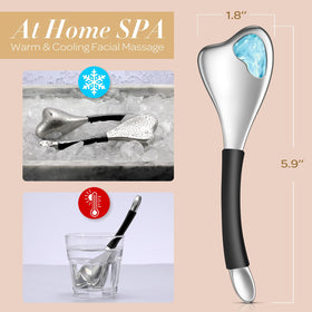 Fabludo stainless steel face massage tool shows premium, durable construction.