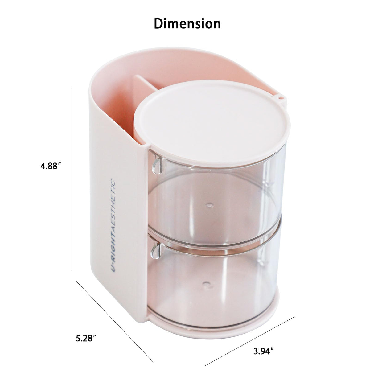 FABROK makeup brush storage in pink for neat beauty tool organization.