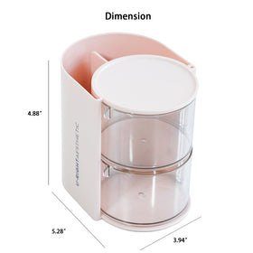 FABROK makeup brush storage in pink for neat beauty tool organization.