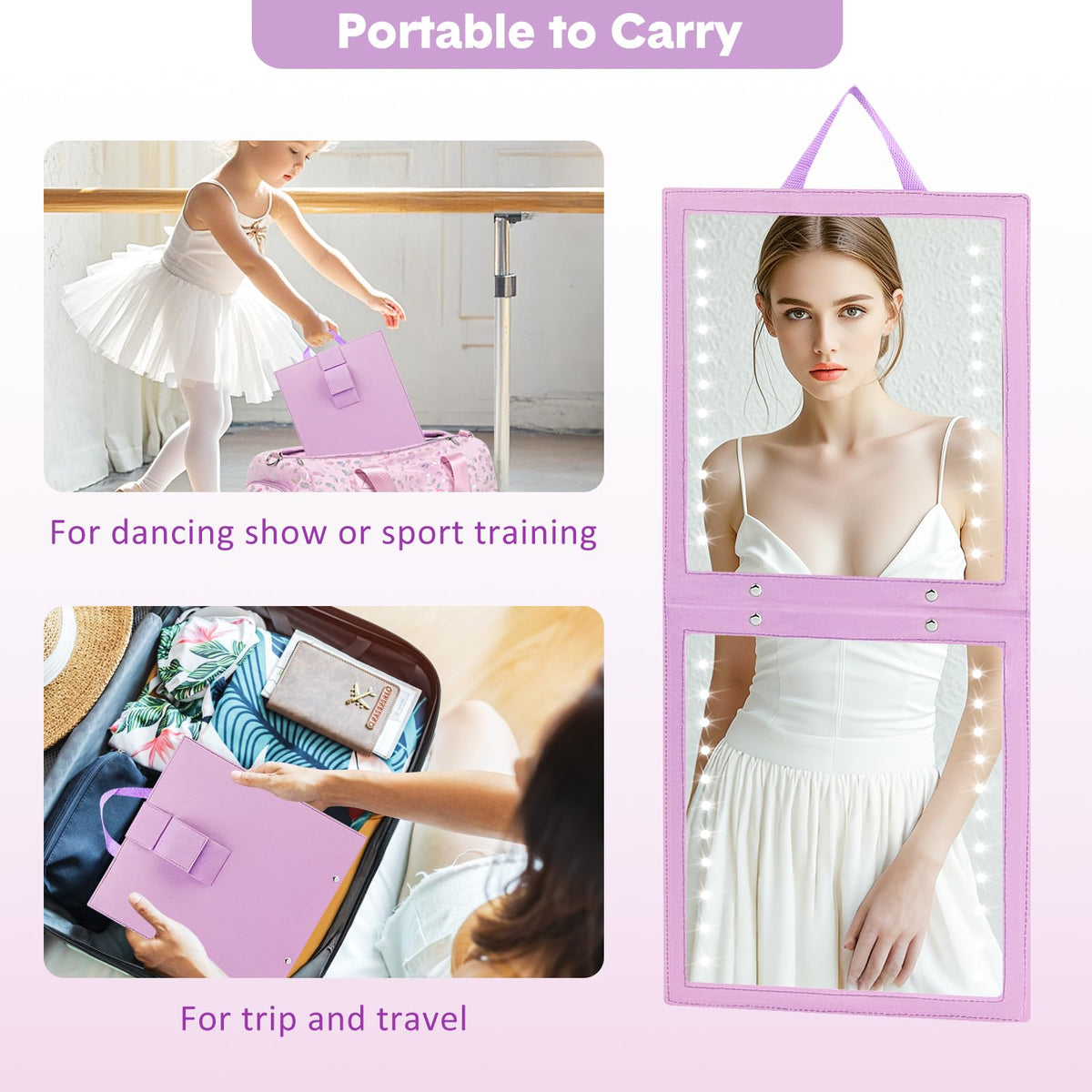 Fabuday acrylic mirror offers durable, shatter-resistant reliability during travel and backstage use.