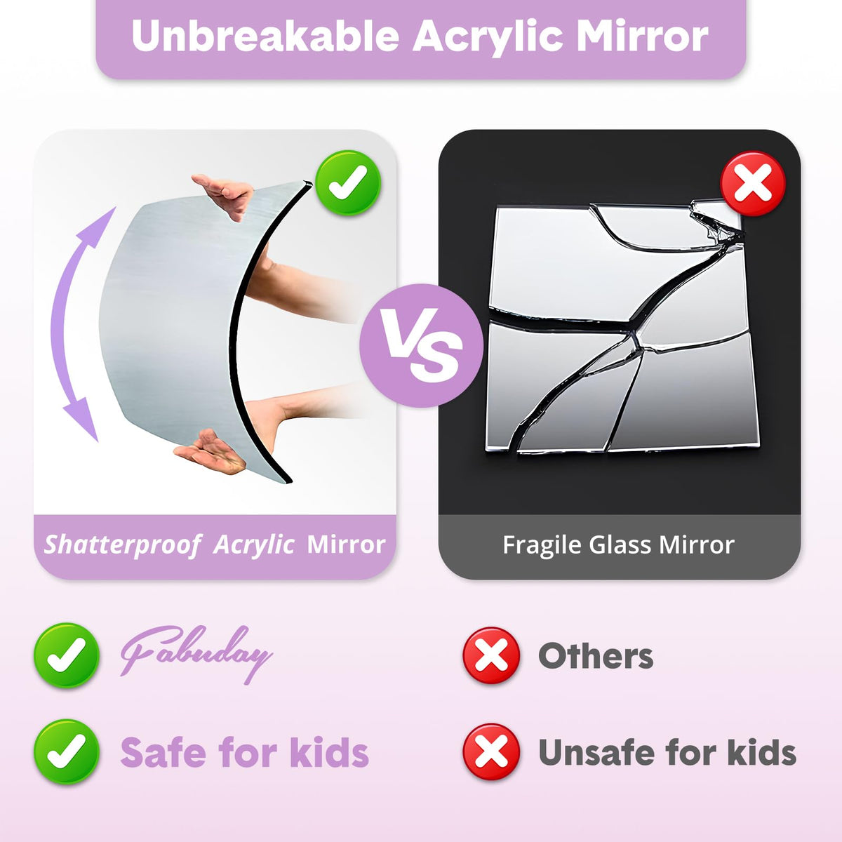 Fabuday lighted hanging mirror unfolded full-length for complete outfit checks backstage.