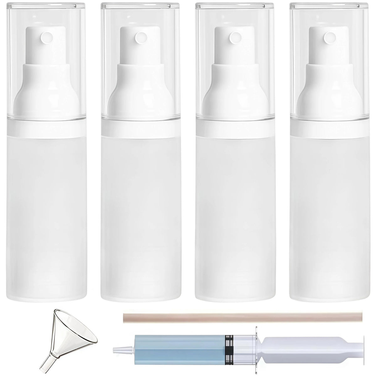 FaceBucks 1oz spray bottle with a 360° angle design for an even mist.