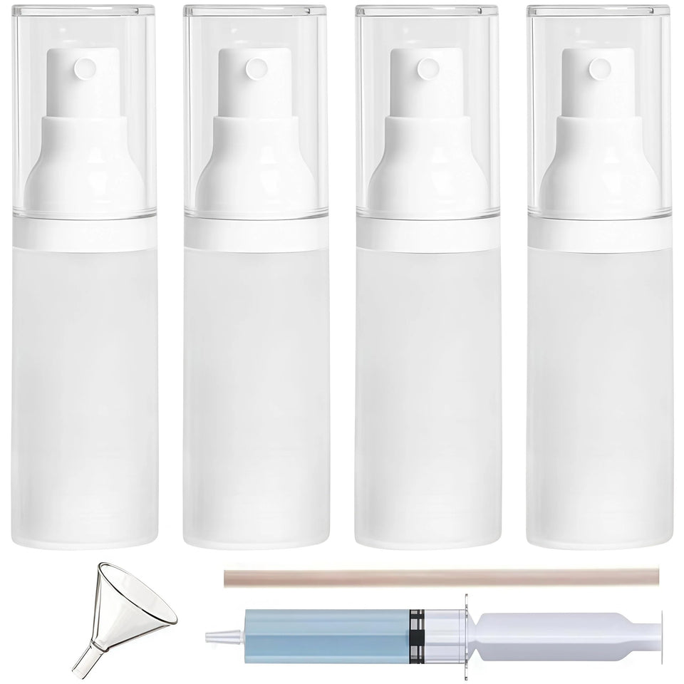 FaceBucks 1oz spray bottle with a 360° angle design for an even mist.
