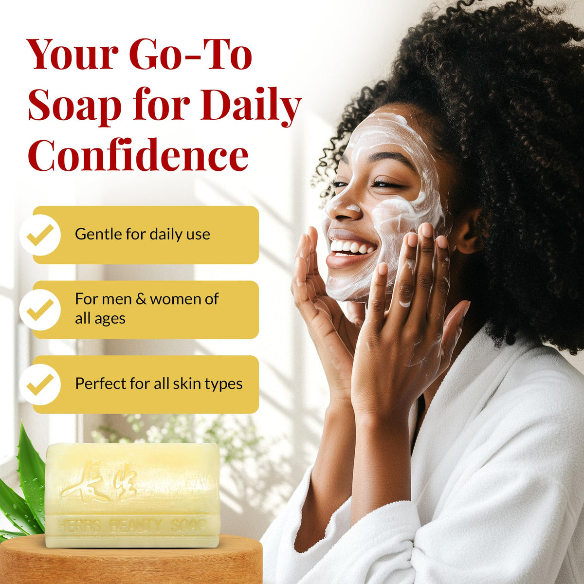 FACEDOCTOR Complexion Bar Soap branding and logo convey trusted, award-winning skincare.