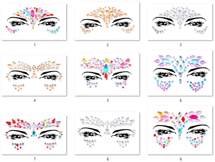 FACEGEM LONDON face gems adhesive glitter jewels for instant festival glow.