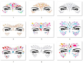 FACEGEM LONDON face gems adhesive glitter jewels for instant festival glow.