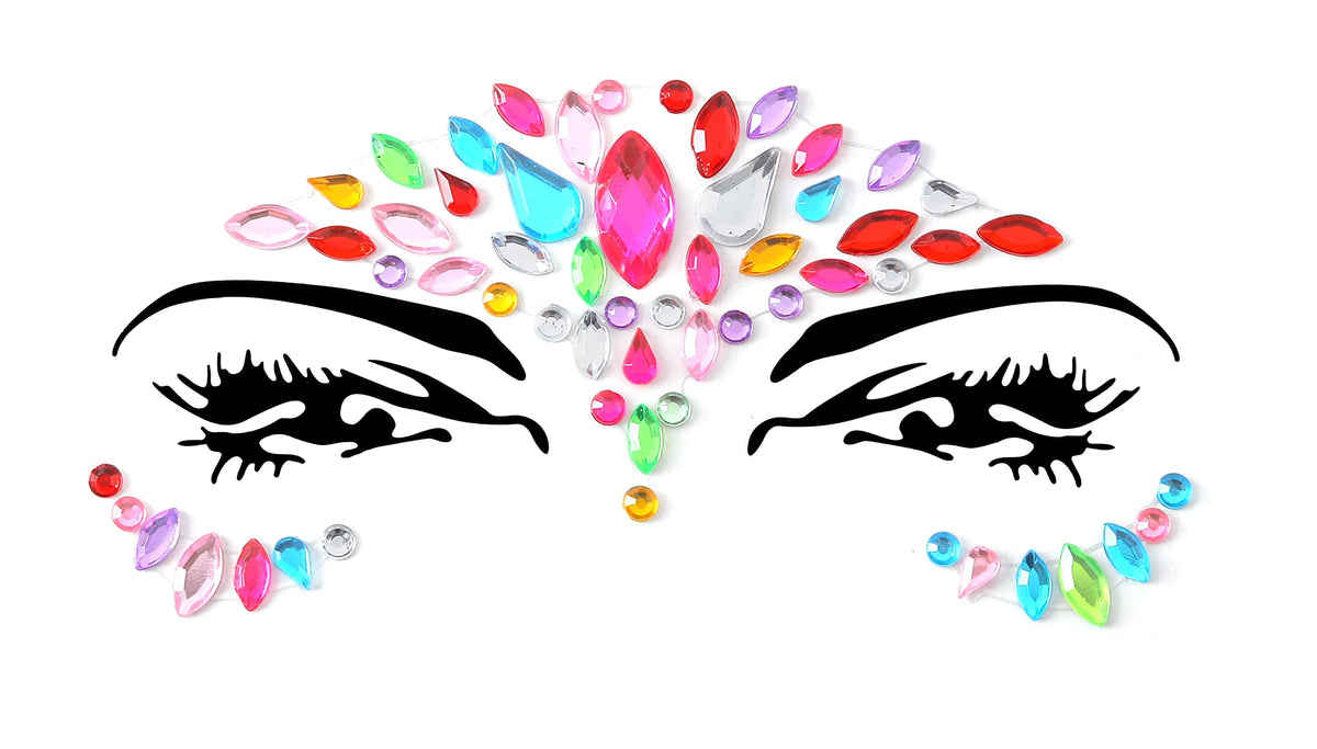 FACEGEM LONDON rave body art stickers easy to apply and remove.