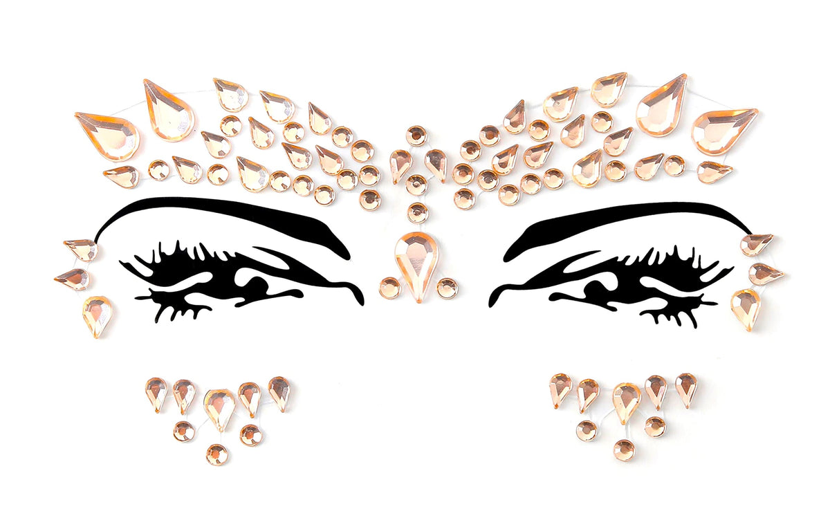 FACEGEM LONDON removable glitter jewels wash off with makeup remover.