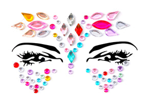 FACEGEM LONDON skin-friendly adhesive gems stay in place during events.
