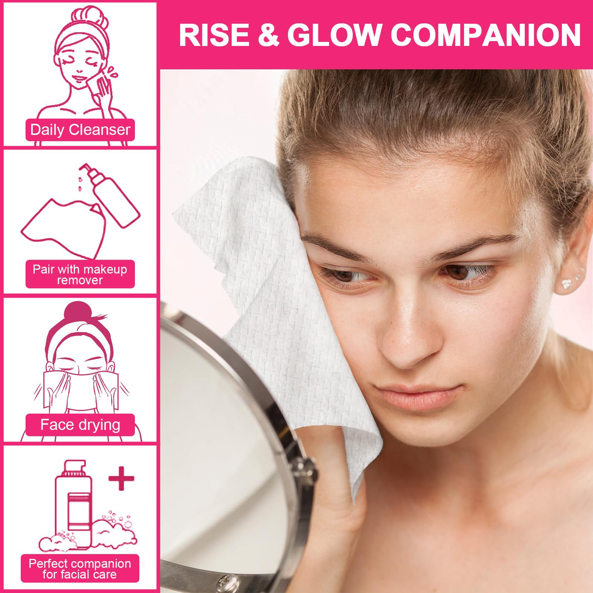 FACEMADE ultra-soft face towels designed for sensitive skin with no lint.